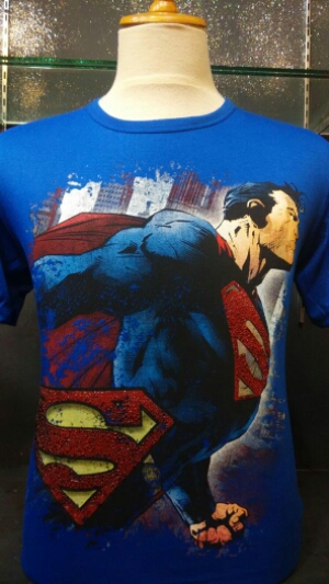kaos superman terbang samping